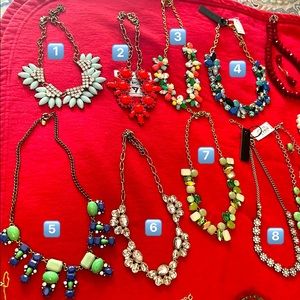 J Crew Beaded Multi Color Necklaces 4 & 7 only